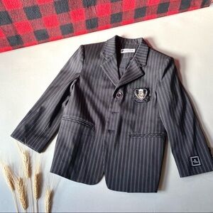 Pierre Cardin PARIS vintage luxury brand suit w varsity feel🖤✨